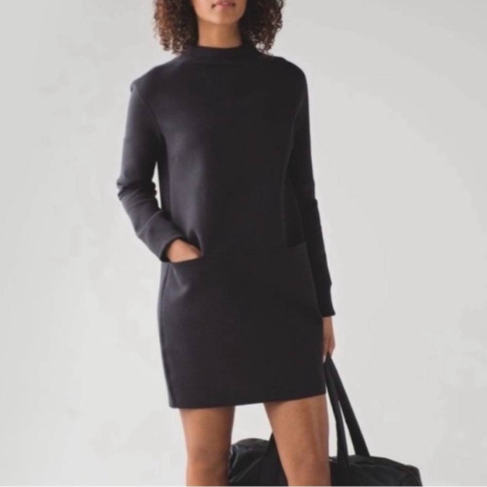 Lululemon City bound dress size 6 heathered black